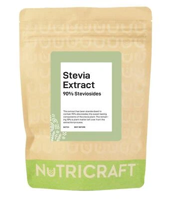 STEVIA pure extract powder by NUTRICRAFT™ - 90% Steviosides - sweetener