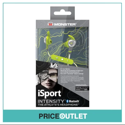 Monster - iSport Intensität - In Ear Bluetooth Kopfhörer - grün - brandneu Sea