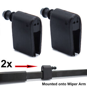 2x Windshield Washer Nozzle Left & Right Front Wiper Washer Jet Mounted Arm