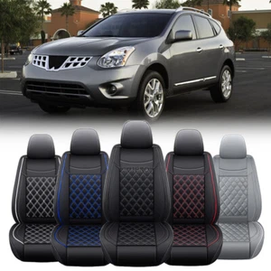 Juego completo de protectores de 2/5 asientos de cuero PU de lujo para Nissan Rogue - Imagen 1 de 26