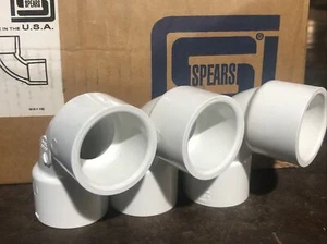 (Lot Of 3) Spears 90 Degree Sweep Elbow PVC Schedule 40 2" 406-020S - Picture 1 of 5