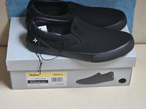 Hurley Arlo Men's Slip On Athletic Shoes Sneakers Size 8 - Black (NWB) - Picture 1 of 6