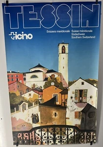 Original Vintage Switzerland Travel Poster Tessin - Picture 1 of 5