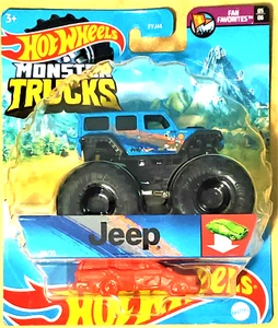 2021 HOT WHEELS MONSTER TRUCKS 1:64 FAN FAVORITES 5/6 - JEEP - Picture 1 of 1
