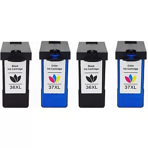 4P 36XL 37XL Ink Cartridge 18C2130 18C2140 For Lexmark X5650 X6650 X6675 Printer - Picture 1 of 3