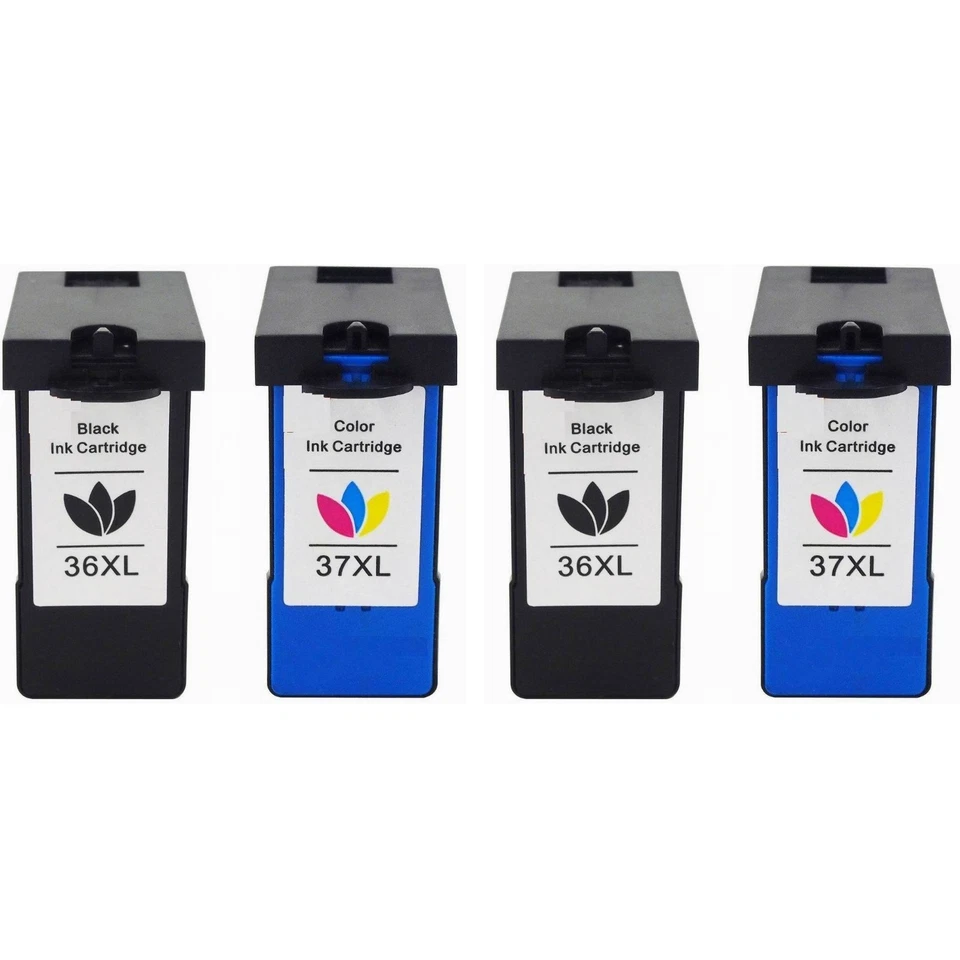 4P 36XL 37XL Ink Cartridge 18C2130 18C2140 For Lexmark X5650 X6650 X6675 Printer - Image 1 of 3