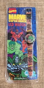 Vintage Gordy Time MARVEL SUPER HEROES LCD  WATCH NIB RARE - Picture 1 of 3