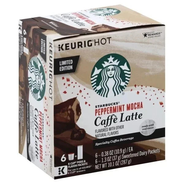60/PACK - Starbucks Peppermint Mocha K-Cup Pods & Flavor Packets  BULK PACKAGING - Image 1 of 1