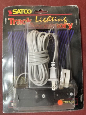 Satco Lighting Live End Cord Kit, Black - TP157, With White Chord, Package Open - Image 1 of 4