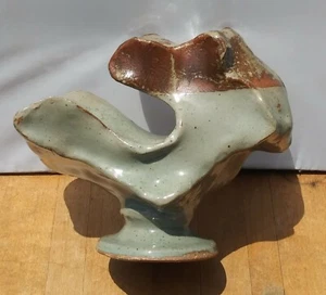 Marc Hansen Museum-Quality Glazed Pottery Sculpture Lamp - Imagen 1 de 12