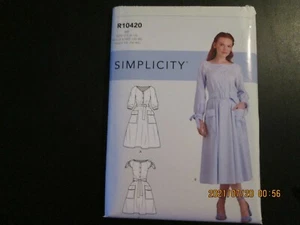 Simplicity Pattern #R10420 - Misses Dress - SZ 6-14 - 3 Styles - UNCUT - Picture 1 of 2