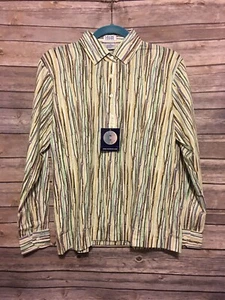 Leon Levin Damen Poloshirt PM Mehrfarbig Streifen Langarm Weich Baumwollmischung - Bild 1 von 9