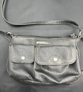 Schwarze Jaclyn Smith Umhängetasche Schultertasche Kunstleder - Bild 1 von 11