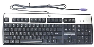 HP Full Size Wired PS/2 QWERTY Black Keyboard Model KB-0316 ~ NIB - Picture 1 of 5