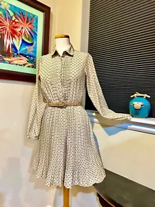 Mini Vestido de Kling con Estampado Francés Cintura de Camisa de Aspecto Dicho - Talla OSFM - Imagen 1 de 15