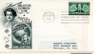 First Day Cover - Juliette Low Founder of Girl Scouts - 10/29/1948 - Savannah GA - Picture 1 of 1