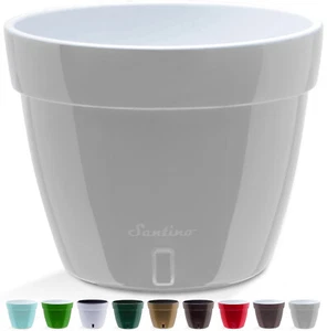 Maceta de riego automático ASTI gris 18L sistema de suerción y nivel de agua - Imagen 1 de 9