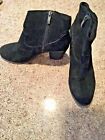 Vince Camuto Black Suede Boots Booties 3 Inch Heels Size 8 M