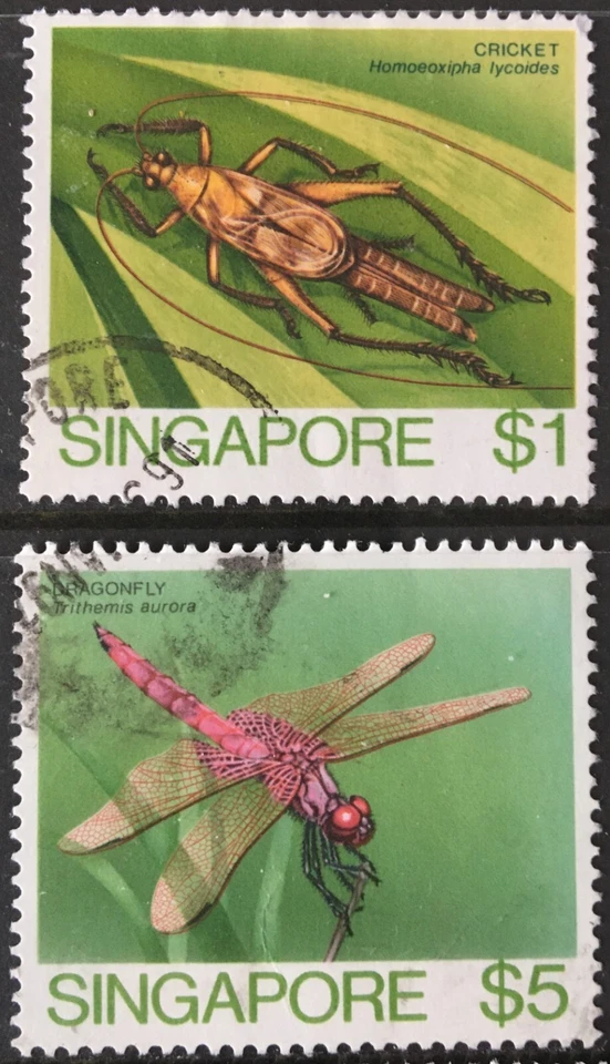 1985 - Singapur - Insectos - Juego de piezas de 10 - Usado - SG499 a SG501 Foto 1 de 1