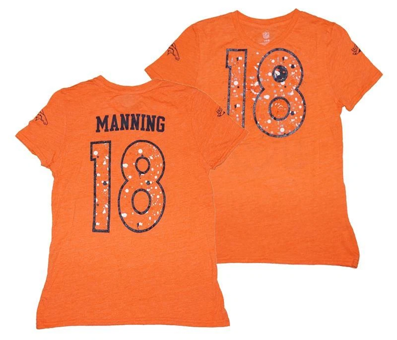 Camiseta Peyton Manning #18 Denver Broncos NFL Jóvenes Niñas Manga Corta Salpicaduras Foto 1 de 1