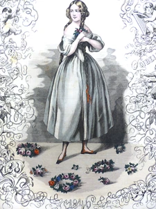 Coloured copperplate JENNI LIND costume picture no 107 Vienna 1846 - Picture 1 of 6