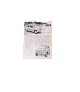 FIAT 600 Motor und Sport Testbericht Ausgabe Heft 12/1957 "19. Sep. 1957" - Bild 1 von 1