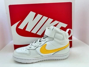 RARE Nike UNISEX Big Kid's Court Borough Mid 2 Casual Shoes CD7782G-112  Size 3Y - Picture 1 of 13