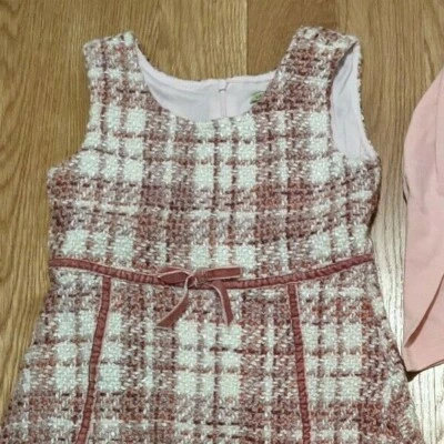 Vestido Little Mass Rosa Blanco Tweed 6 6x Top 7 8 Primavera Foto 1 de 3