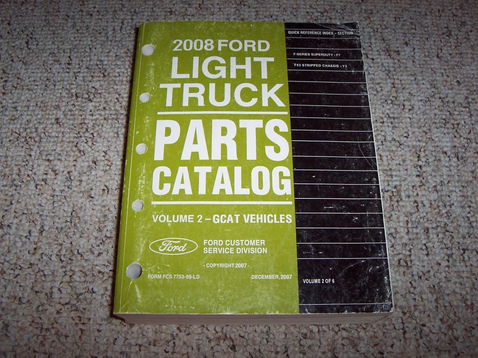 Ford F250 2008 F350 F450 F550 Super Duty F53 chasis camión piezas catálogo manual Foto 1 de 1