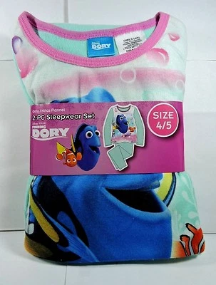 Nuevo Pijama de Franela Nemo Finding Dory Disney Niñas 2 piezas Conjunto de Ropa para Dormir Talla 4/5 Foto 1 de 4