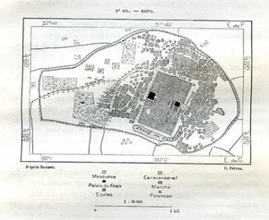 Uzbekistan, Khiva....Antique  Map, Plan..1881 - Picture 1 of 1