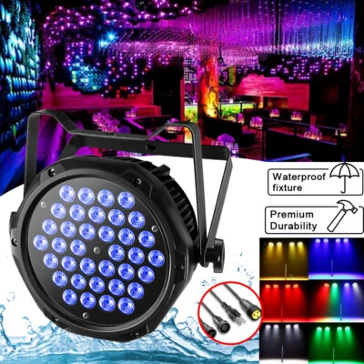 300W 36LED Waterproof Par Stage Lighting RGB DMX512 DJ Disco Party Show Outdoor - Image 1 of 4