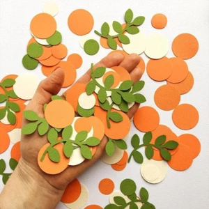Little Cutie Baby Shower Decorations 200PCS Orange Confetti Citrus Party Decorat - Picture 1 of 6