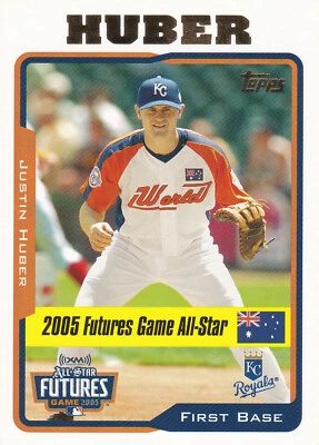 2005 Topps Update & Highlights JUSTIN HUBER Futures All-Star card #UH205 Royals - Image 1 of 2