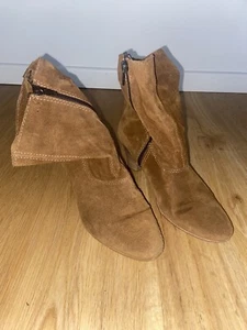 Tamaris Stiefel Stiefelette Reißverschluss Wildleder Braun Cognac Größe 37 - Bild 1 von 6