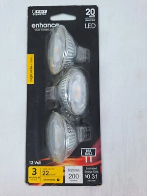 Feit Electric Bright White 12V 3000K 200 lumens MR16 GU5.3 LED Bulb 20W - Image 1 of 4