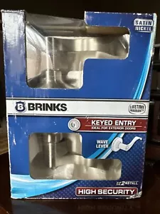 Brink's 2706-119 High Security Keyed Entry Wave Lever Satin Nickel - Picture 1 of 1
