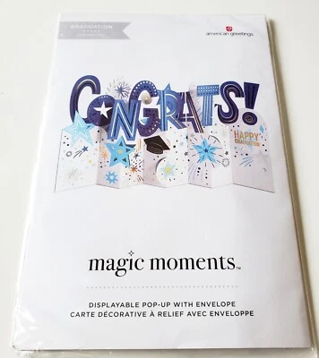 New! American Greetings Magic Moments Pop-Up Card Congrats Happy Graduation  - Image 1 of 2