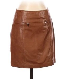 ANN TAYLOR – METRO 100% LEATHER MINI SKIRT – COGNAC – SIZE 12 - Bild 1 von 18