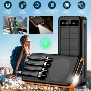 SUPER CAPACITY USB Portable Solar Phone Power Bank Charger iPhone Android Laptop - Picture 1 of 68