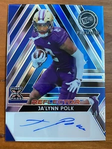 Ja'Lynn Polk Auto 2024 Leaf Press Pass Premium Autograph Blue XRC #/20 - Picture 1 of 2