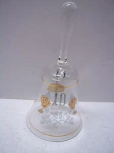 Ofnah Crystal Bell 10th Anniversary Made In Czechoslovakia - Picture 1 of 3