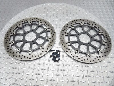 2015 15-18 Ducati Diavel Front Left Right Brake Rotor Disc Pair 4.45MM/4.42MM - Image 1 of 4