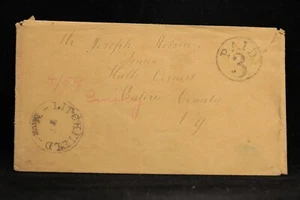 Michigan: Litchfield 1850s Stampless Cover, Black Ornamented CDS & Large PAID 3 - Picture 1 of 2