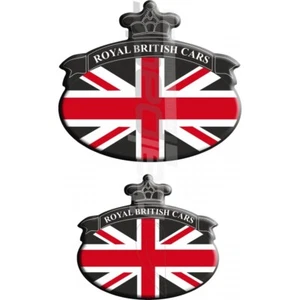 Set. no. 2 Aufkleber Union Jack Royal British Flagge Range Rover schwarz - Bild 1 von 1