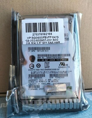  EG0600FBVFP 641552-003 653957-001 600GB 10K 2.5" SFF SAS HARD DRIVE G9 G8 NEW - Image 1 of 4