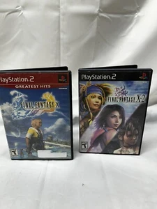 Final Fantasy X and X-2 Sony PlayStation 2 Bundle Lot of 2 Tested Working - Picture 1 of 5