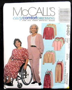 Cardigan Tops Pull-On Pants Skirt Plus Size 16 18 McCalls 9480 Special Needs - Picture 1 of 4