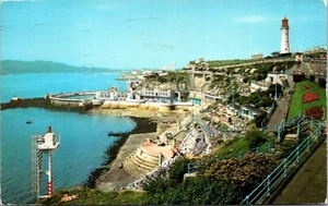 Lido Swimming Pool and Smeaton's Tower Plymouth England Postcard - Picture 1 of 2