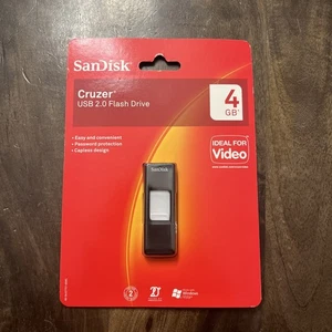 SanDisk Cruzer 4GB USB 2.0 Flash Drive Great For Video SDCZ36 Password Protected - Picture 1 of 2